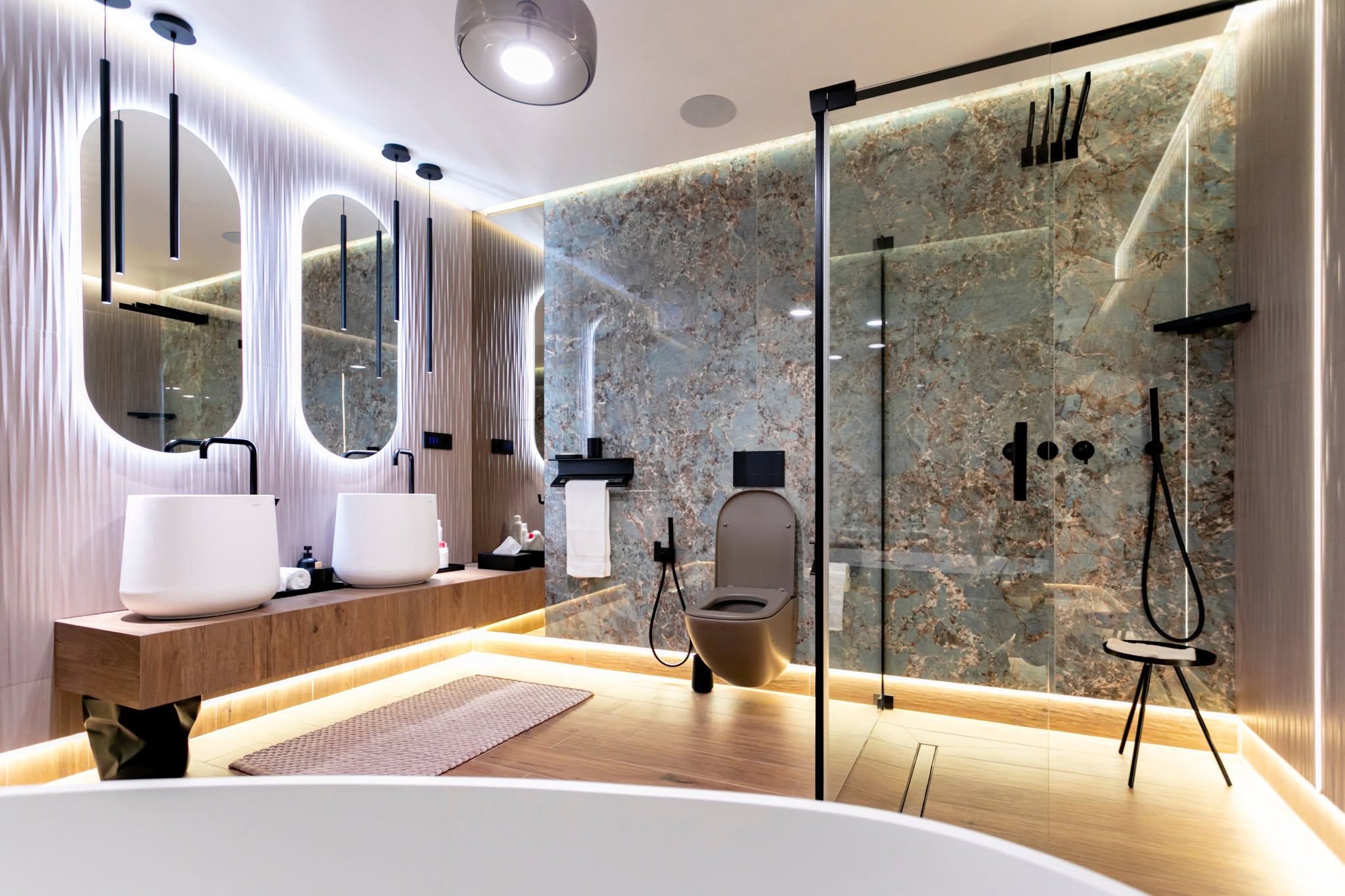 Marble Sanctuary — Master Bath — 2